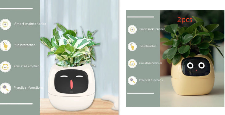 Smart Planter with AI Sensors – Interactive Plant Care with 49+ Expressions & Real-Time Monitoring