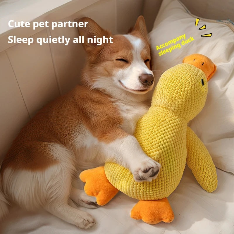 Pet Plush Toy Dog Calming Duck Stuffed Duck Toy Chew Toy Squ | Electronic Learning Toys