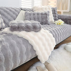 Rabbit Plush Sofa Cushion High-grade Leather Anti-skid | Home & Garden