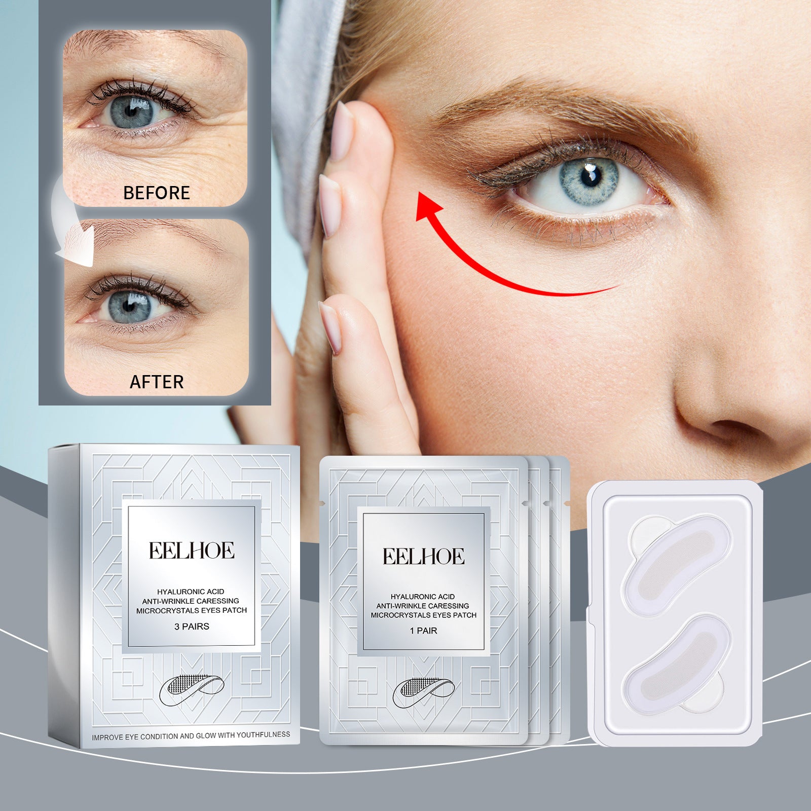 Eelhoe Anti-wrinkle Eye Mask Lightens Eye Lines Hydrates, Mo | Other