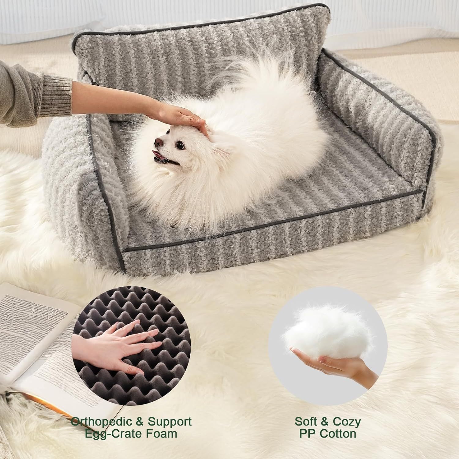 Mewoofun Orthopedic Pet Sofa - Supportive Bed For Small Medi | Home & Garden