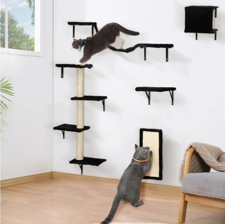 5 Pcs Wall Mounted Cat Climber Set Floating Cat Shelves And | Other