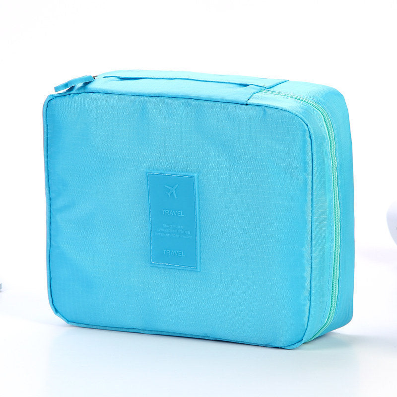 Portable Cosmetic Bag Waterproof Divider Multi-grid Pockets | Luggage & Bags
