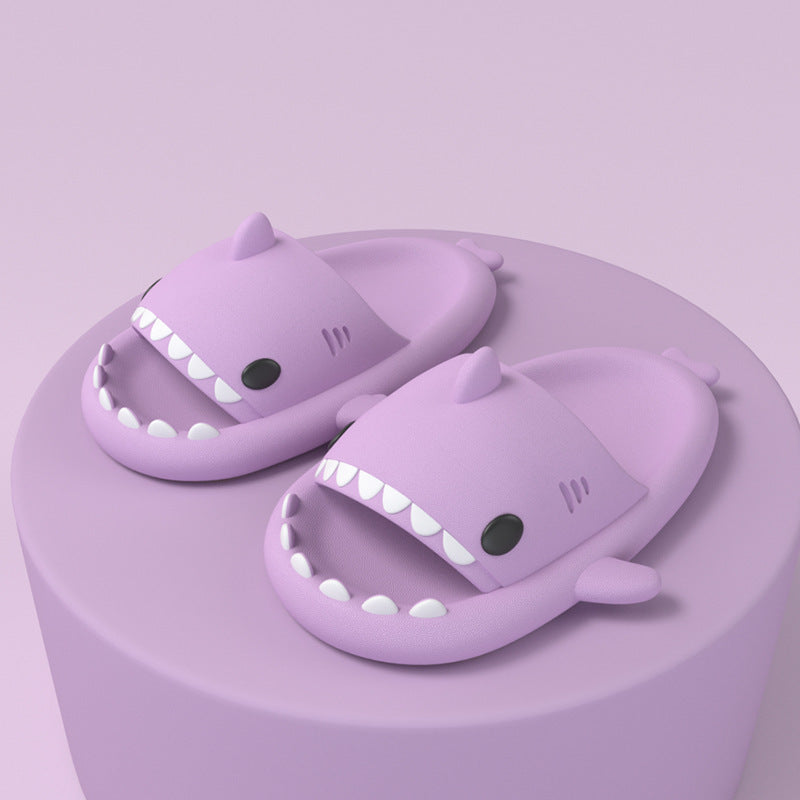 Adult's Slippers Indoor Outdoor Funny Shark Cartoon | Other