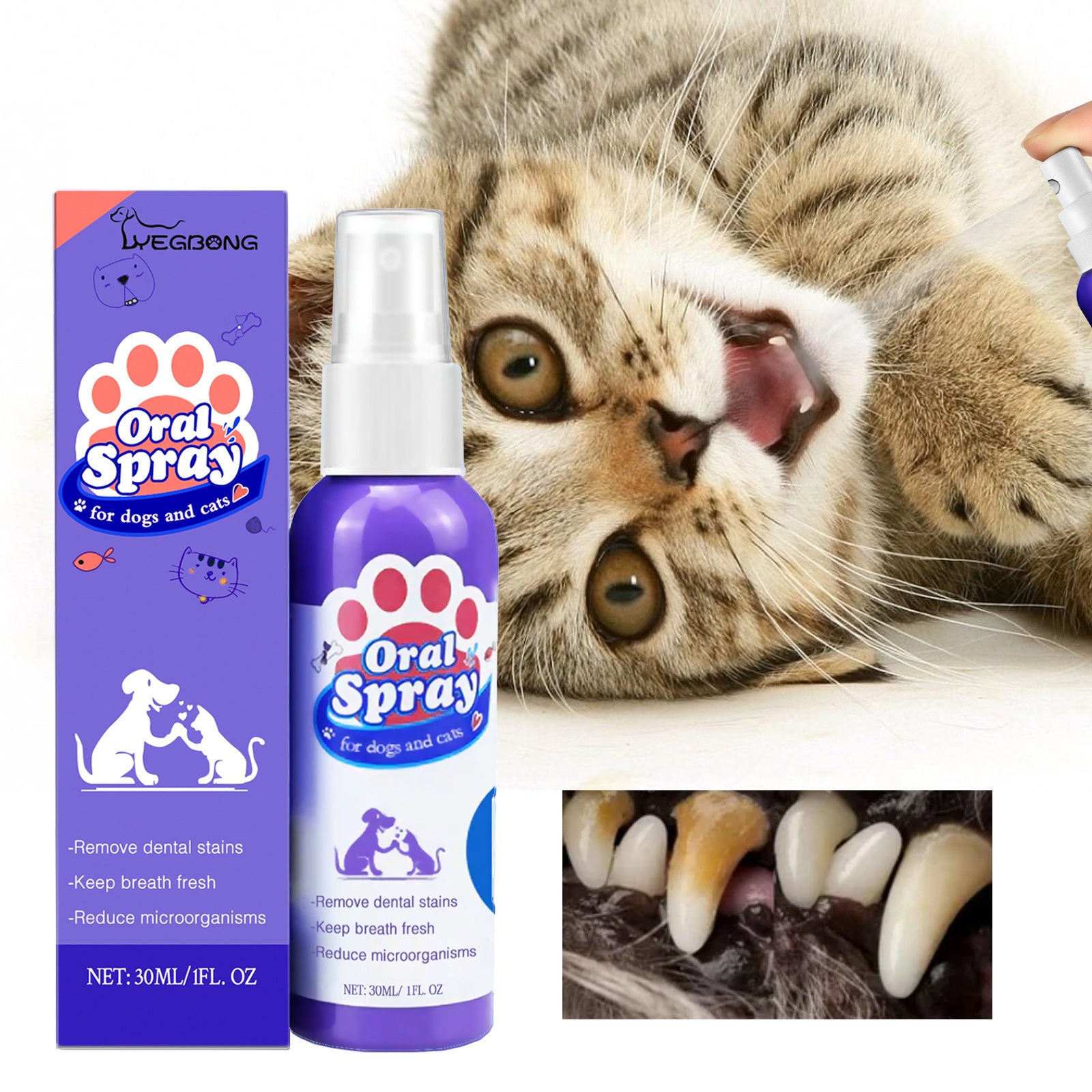 Cat And Dog Teeth Cleaning Spray To Remove Tooth Stains Fres | Other
