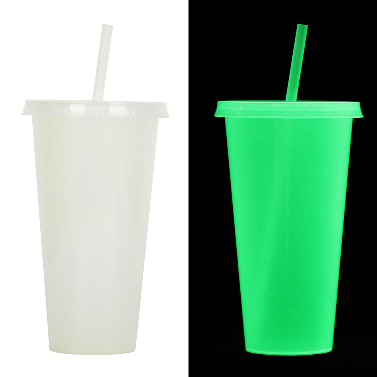 720ml Plastic Sippy Cup Halloween Luminous Straw Cup | Other