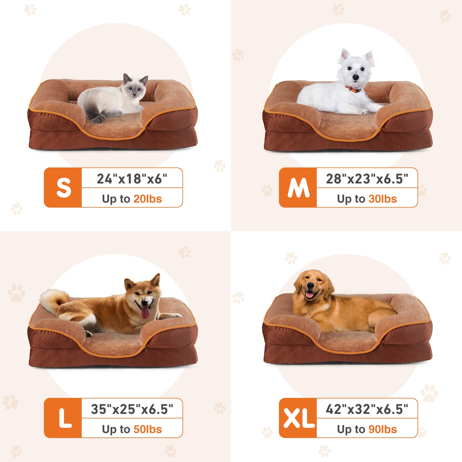 Memory Foam Pet Bed For Small Dogs & Cats With Washable Remo | Other