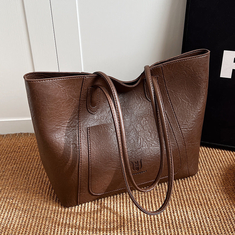 Casual Retro Shoulder Bag Texture Class Commuter Tote | Luggage & Bags