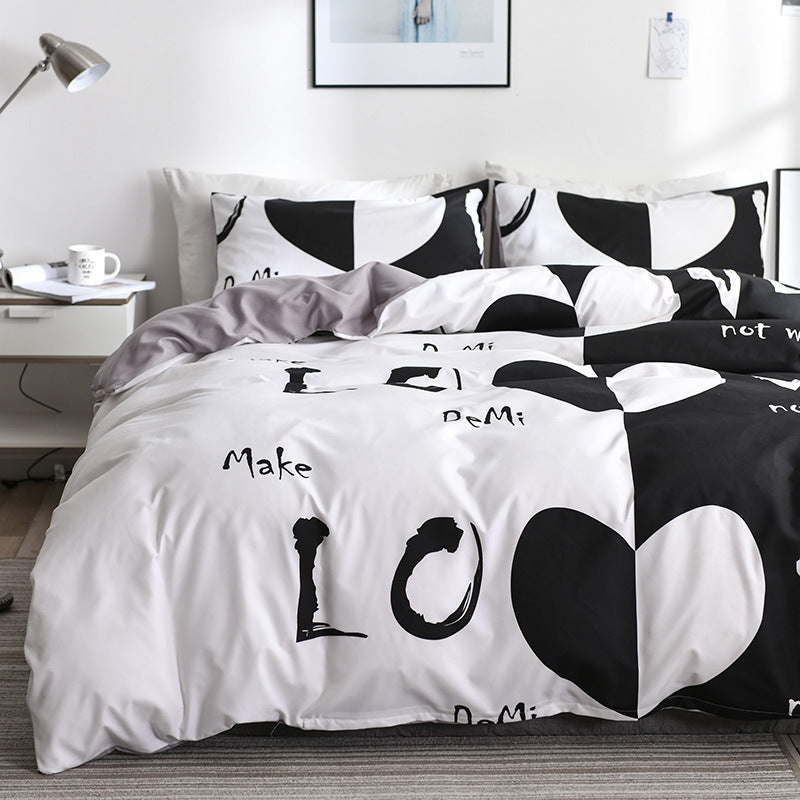Printed Four-piece Eyelashes Foreign Trade Size Bedding Prod | Other