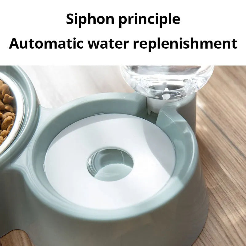 Pet Dog Cat Bowl Fountain Automatic Food Water Feeder Contai | Other