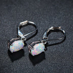 Four-claw Oval Opal Earrings European And American Ornament | Jewelry & Accessories