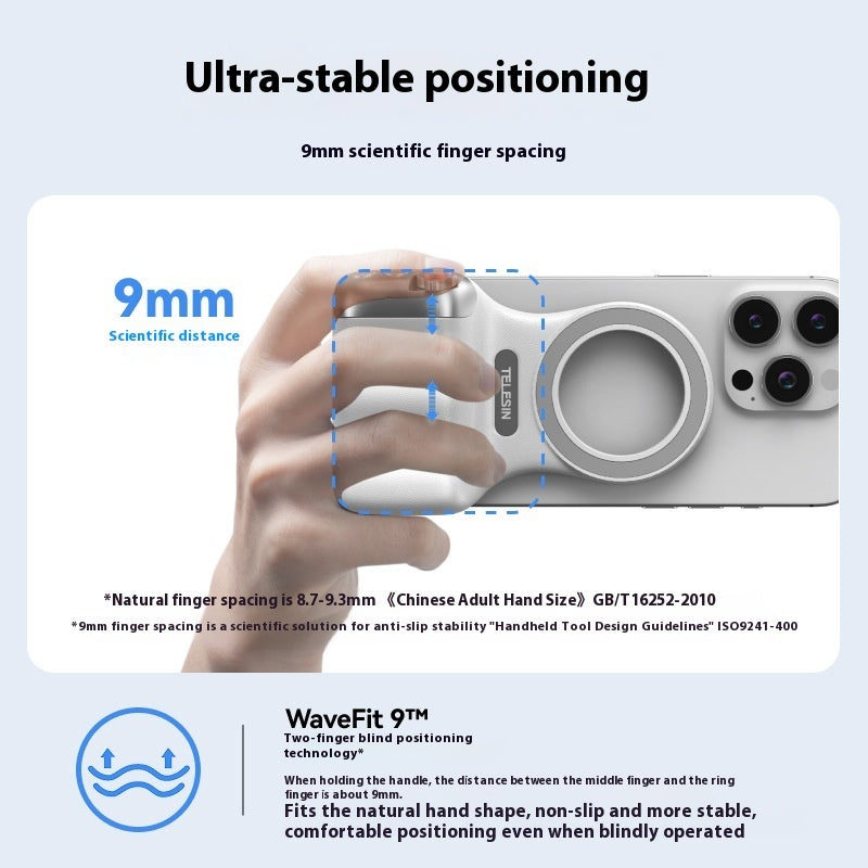 Magnetic Photography Handle – Wireless Bluetooth Camera Grip for Smartphones