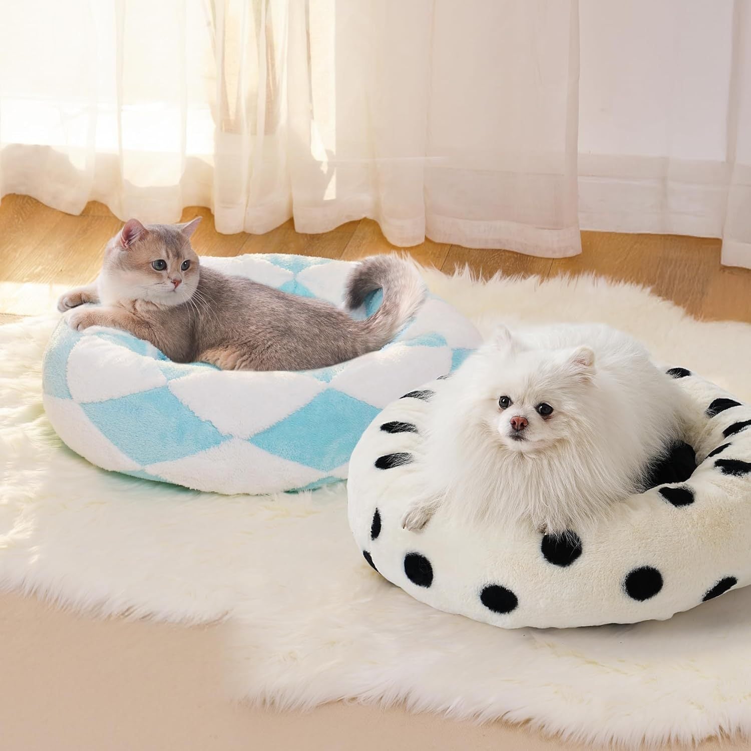 Mewoofun Donut Cat Bed For Indoor Cats - Round Washable Plus | Other