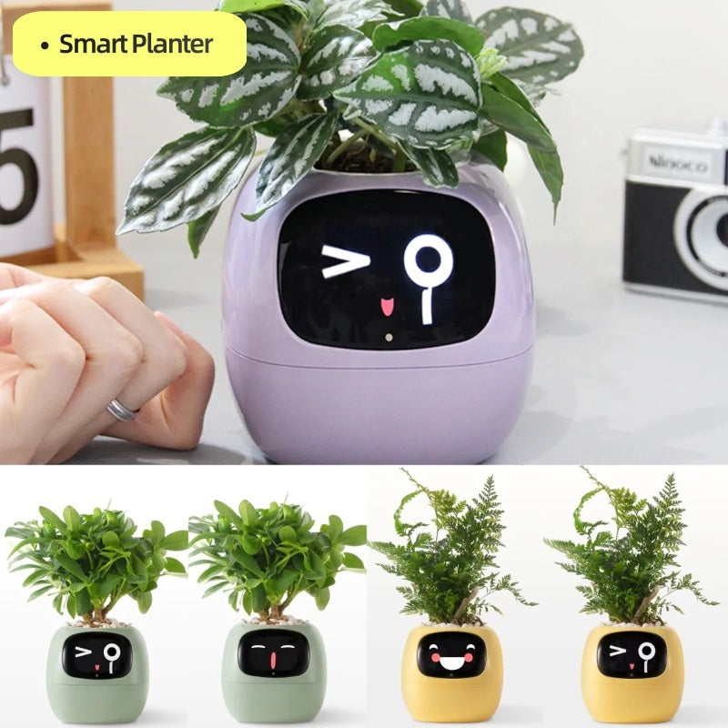 Smart Planter with AI Sensors – Interactive Plant Care with 49+ Expressions & Real-Time Monitoring