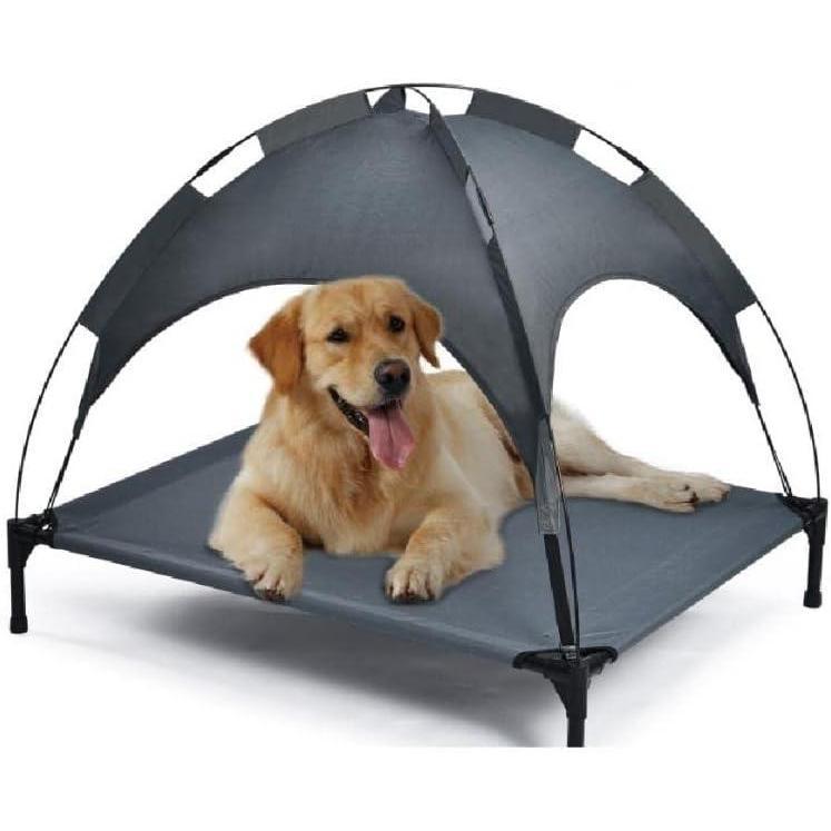 Outdoor Portable Grey Pet Dog Bed With Awning | Other