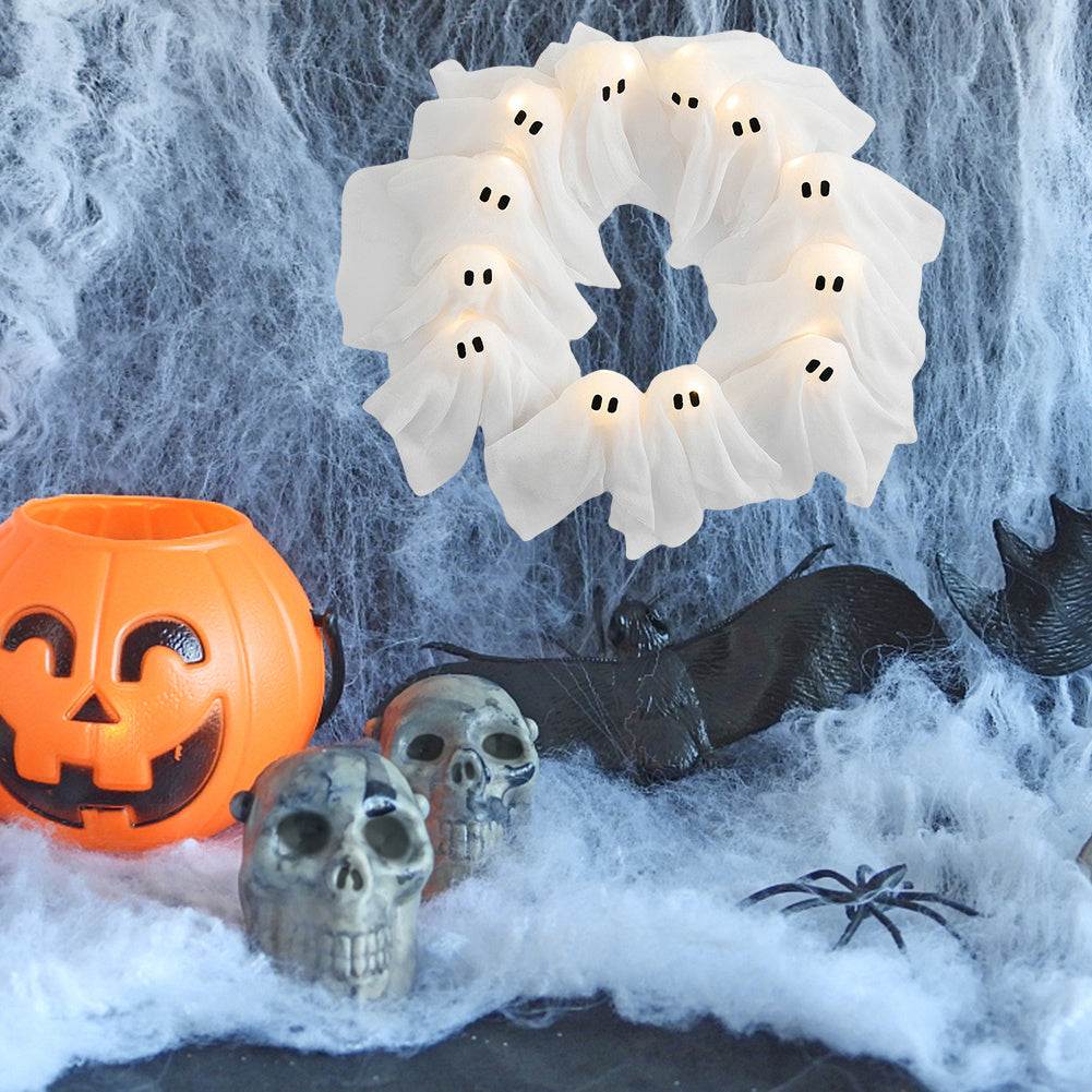 Halloween Decorations Ghost Wreath Cute Ghost Halloween Door | Other