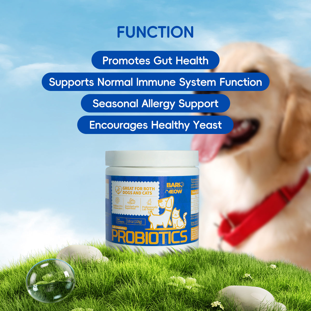Bark And Meow Probiotics For Dogs & Cats 7 Tailored Strains | Other