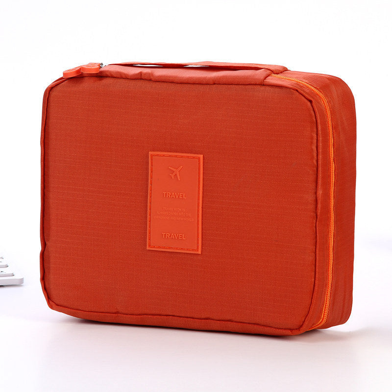 Portable Cosmetic Bag Waterproof Divider Multi-grid Pockets | Luggage & Bags