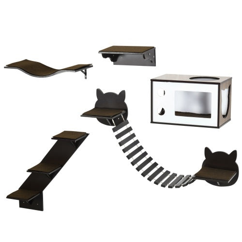 Pawhut Cat Shelves With Ergonomically Curved Platform, Cozy | Other