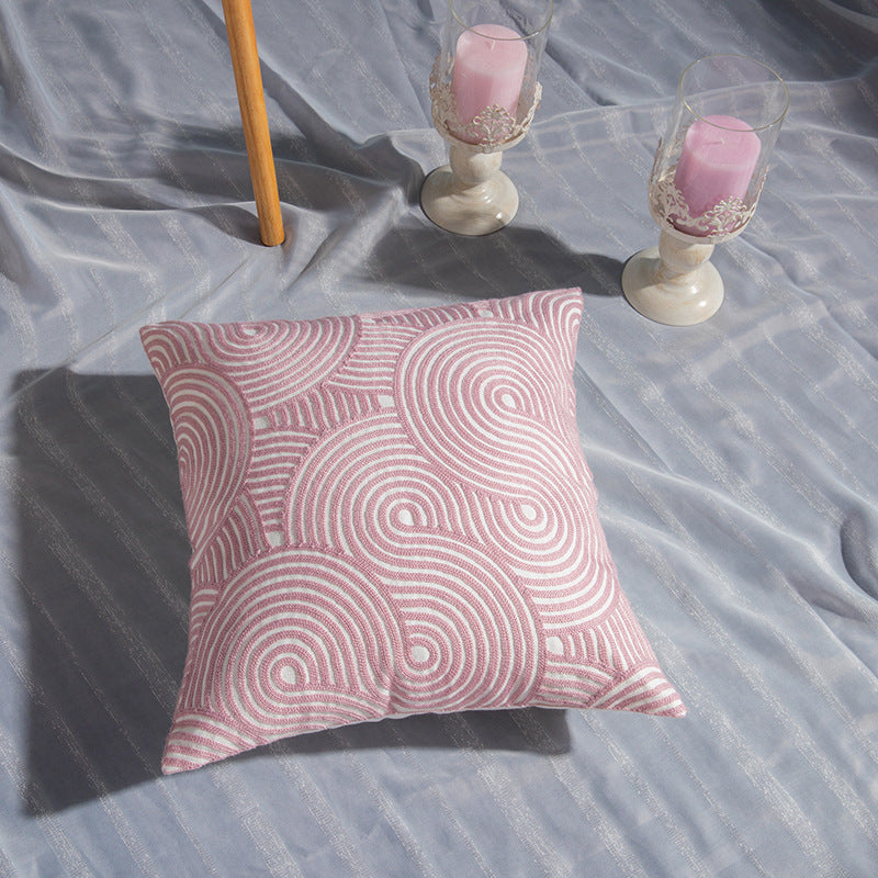 Geometric Cotton Embroidered Pillowcase | Other