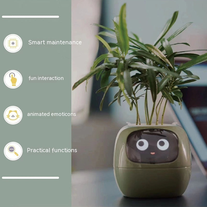 Smart Planter with AI Sensors – Interactive Plant Care with 49+ Expressions & Real-Time Monitoring
