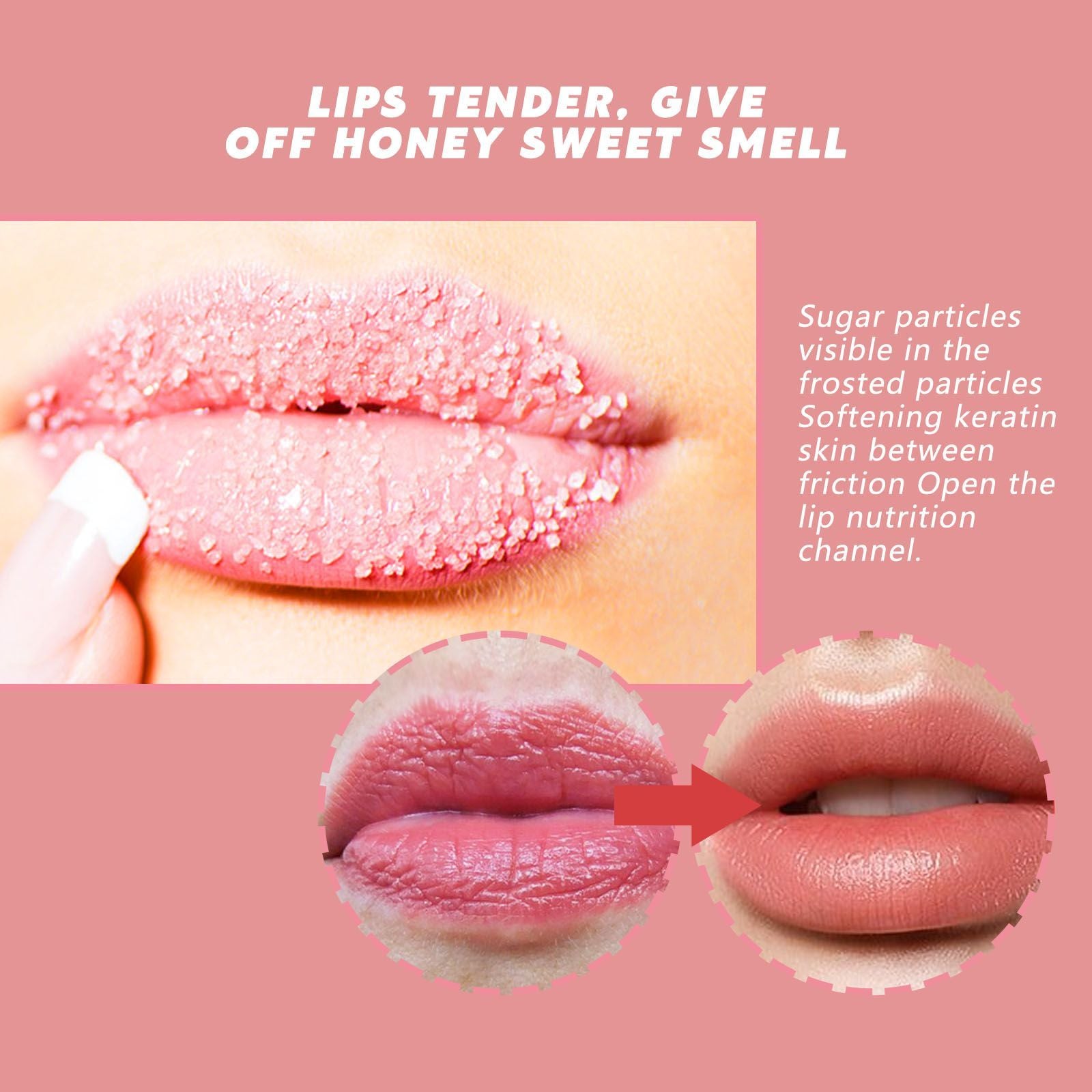 Eelhoe Peach Lip Scrub For Fading Lip Lines, Removing Dead S | Other