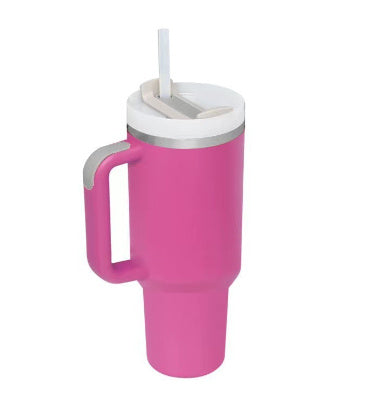 40 Oz Tumbler With Handle Straw Insulated, Stainless Steel S | Other