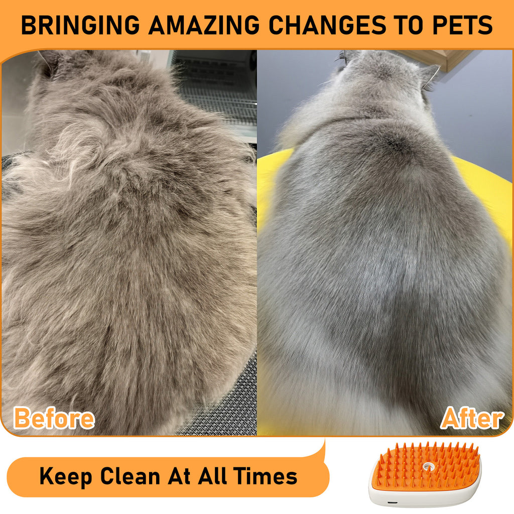 4 In 1 Cat Steam Brush, Anti Static Shedding Spray Comb, Hai | Other