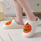 Halloween Pumpkin Cartoon Slippers Warm Winter Slippers Men | Other