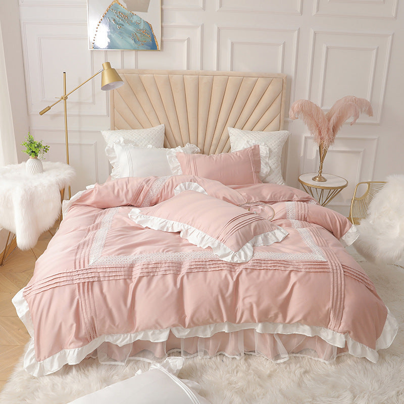 Lace Bed Skirt Quilt Cover Girl Heart Household Bedding Kore | Other