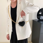 Mini Love-shape Pearls Handbag Fashion Cute Chain Lipstick B | Luggage & Bags