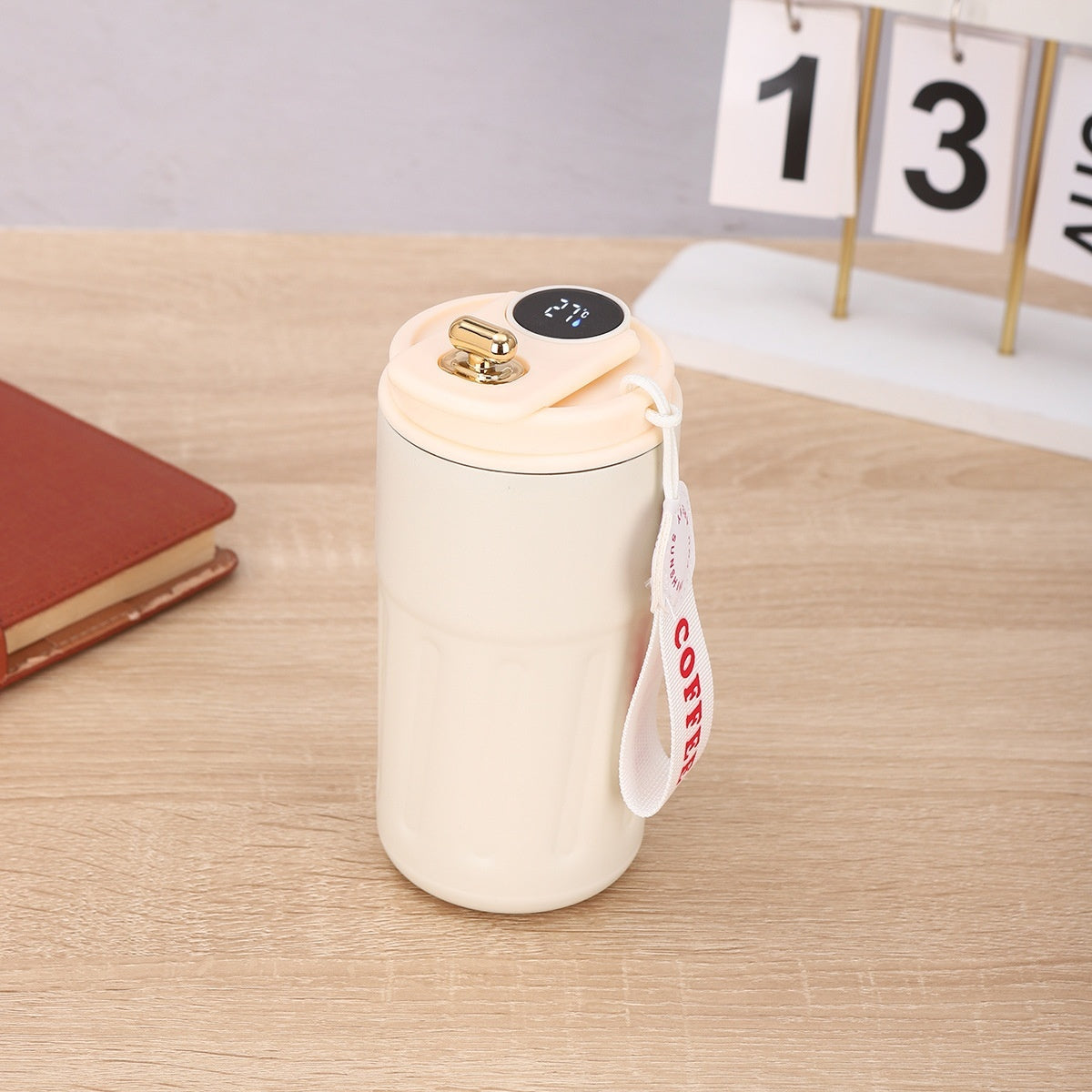 Smart Digital Thermal Bottle – 450ml Stainless Steel Insulated Coffee Mug with LED Temperature Display