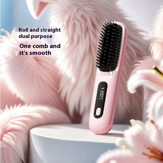 2 In 1 Straight Hair Comb Wireless Hair Straightener Brush H | Other