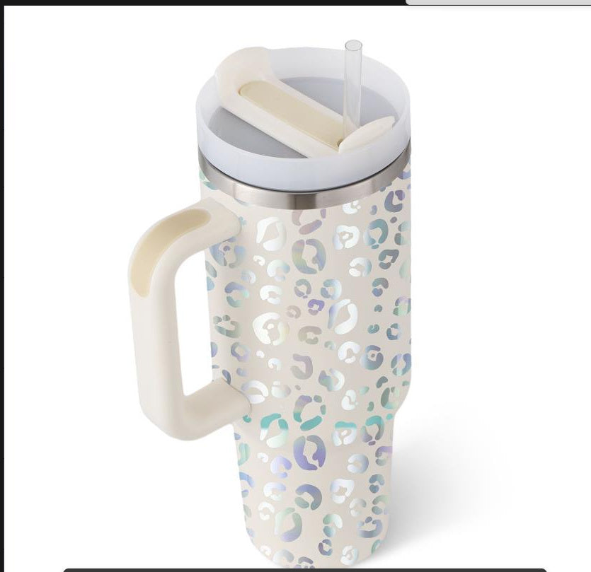 40 Oz Tumbler With Handle Straw Insulated, Stainless Steel S | Other