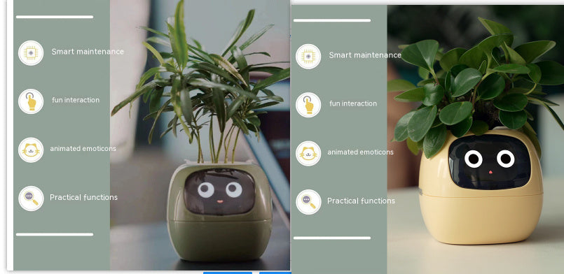 Smart Planter with AI Sensors – Interactive Plant Care with 49+ Expressions & Real-Time Monitoring