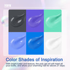 6 Pcs Polygel Nail Kits With Uv Light, Sliding Solution, Top | Other