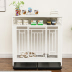 43.3 Inch Large Dog Kennel Furniture, Wooden Kennel With Div | Home & Garden