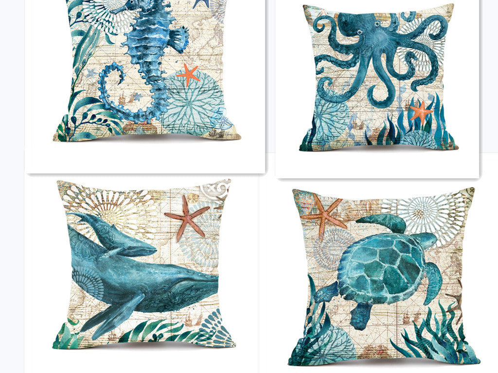 Cushion Covers Sea Turtle Printed Throw Pillow Cases For Hom | Other