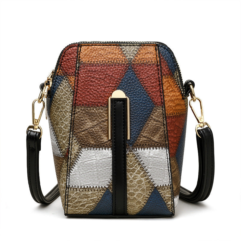 Fashion Soft Leather Stitching Shoulder Bag | Luggage & Bags