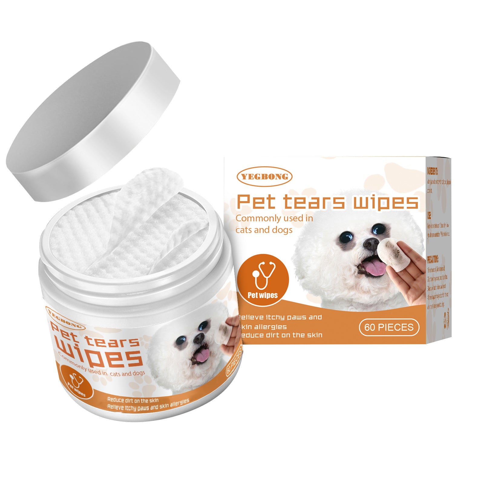 Yegbong Pet Wipes Clean, Dogs And Cats Tear Stains Eye Clean | Other