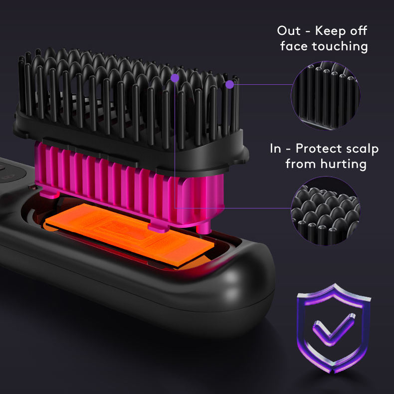 2 In 1 Straight Hair Comb Wireless Hair Straightener Brush H | Other