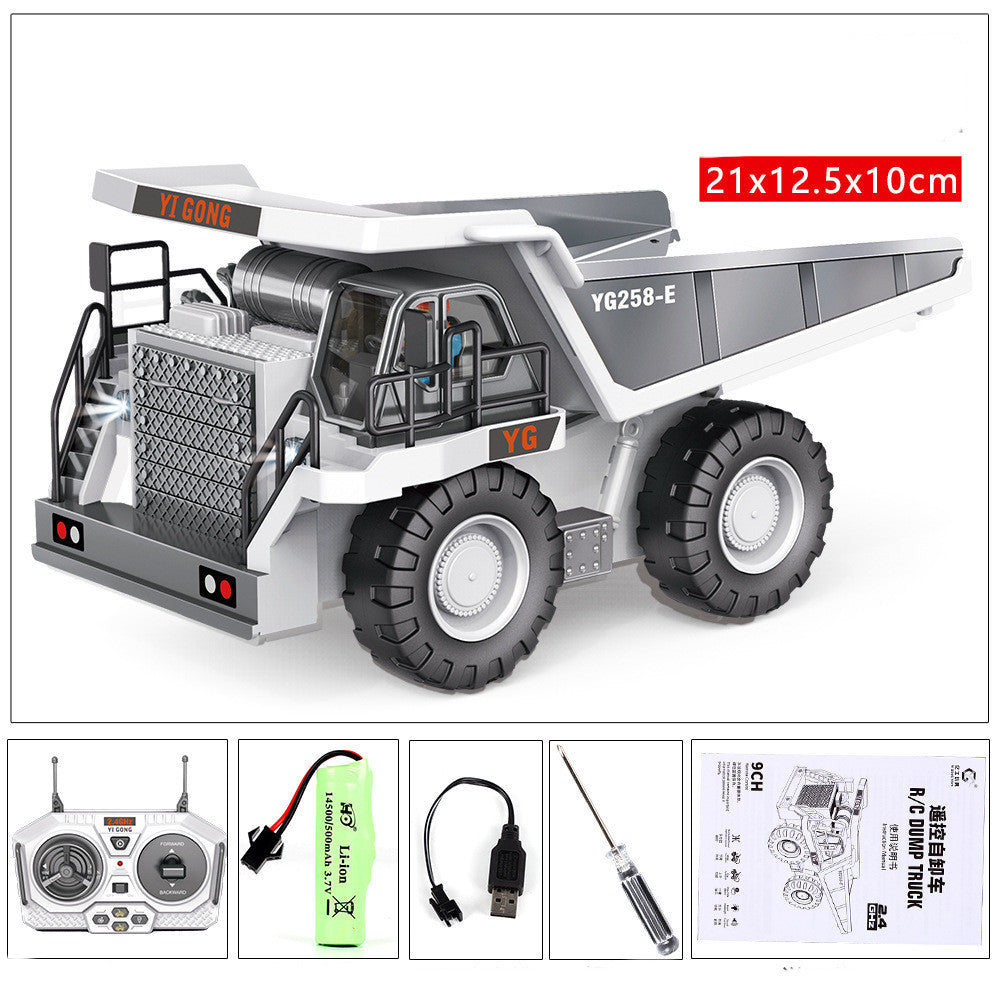 Children's Simple Alloy Charging Excavator Toy Car | Electronic Learning Toys