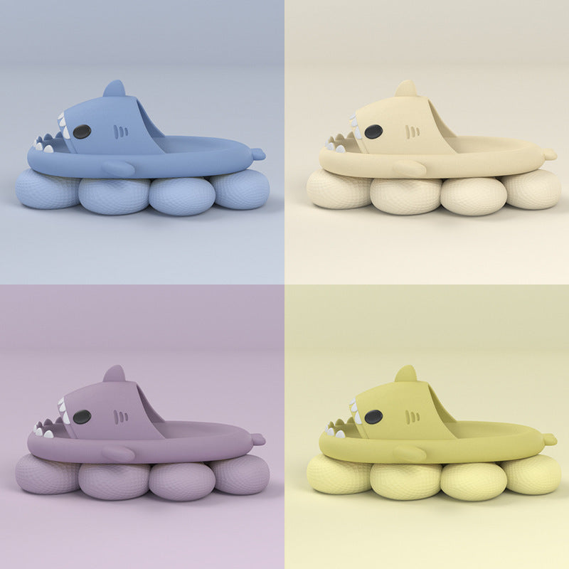 Adult's Slippers Indoor Outdoor Funny Shark Cartoon | Other
