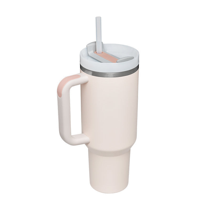 40 Oz Tumbler With Handle Straw Insulated, Stainless Steel S | Other