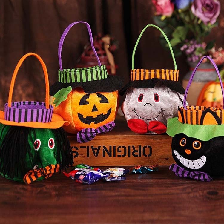 Cute Halloween Candy Bag Halloween Pumpkin Pattern Portable | Luggage & Bags