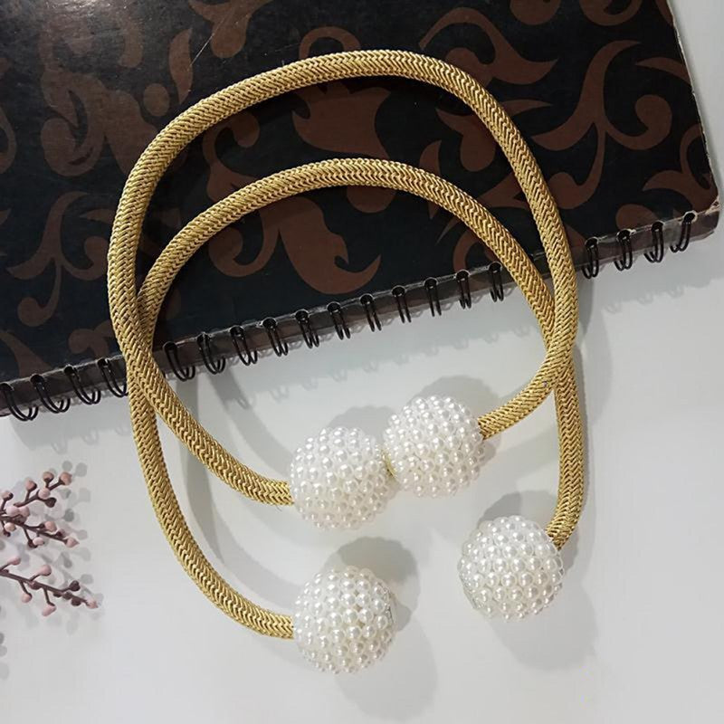Magnetic Curtain Tiebacks Pearl Beads | Other