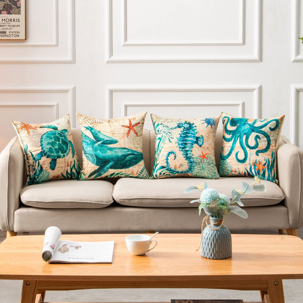 Cushion Covers Sea Turtle Printed Throw Pillow Cases For Hom | Other