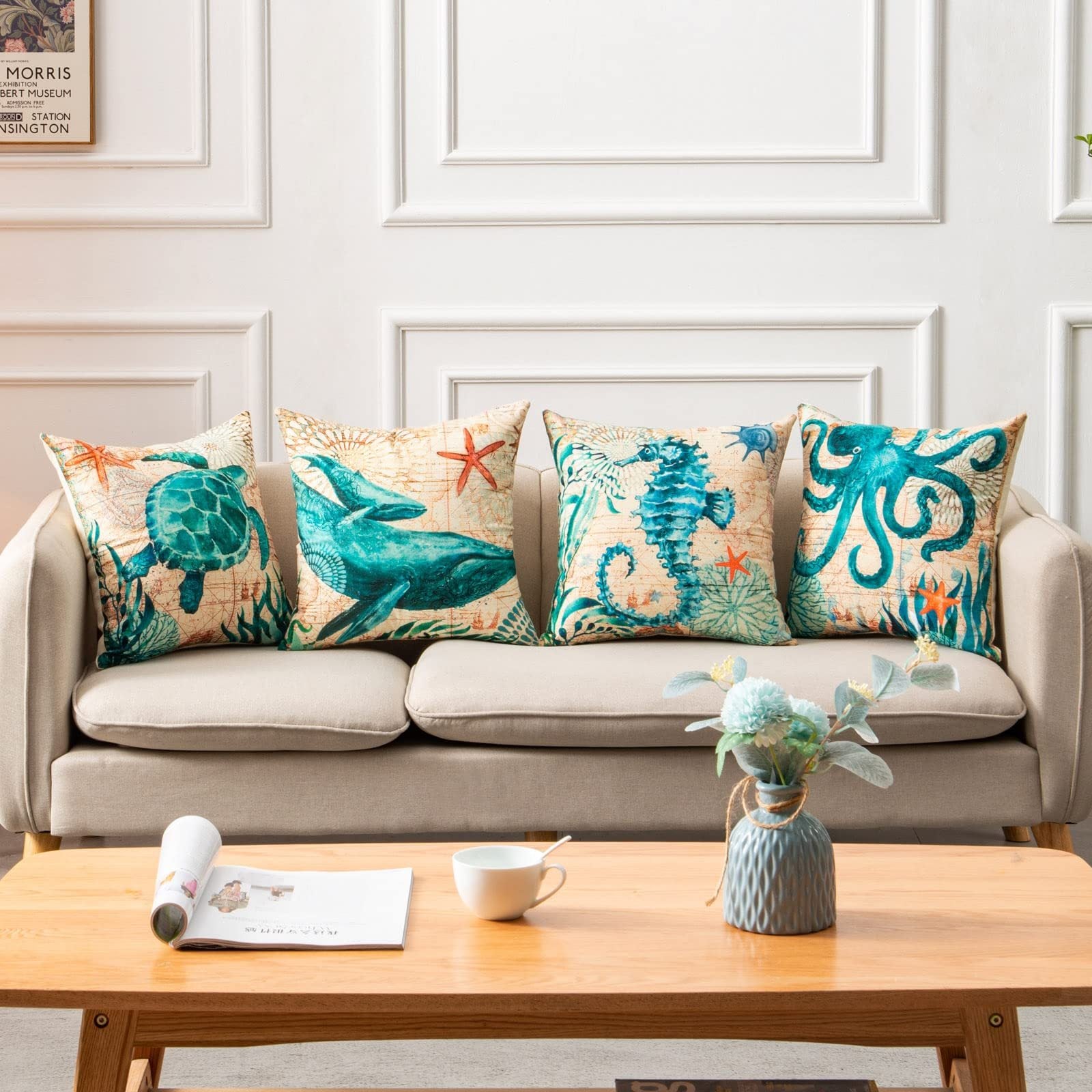 Cushion Covers Sea Turtle Printed Throw Pillow Cases For Hom | Other
