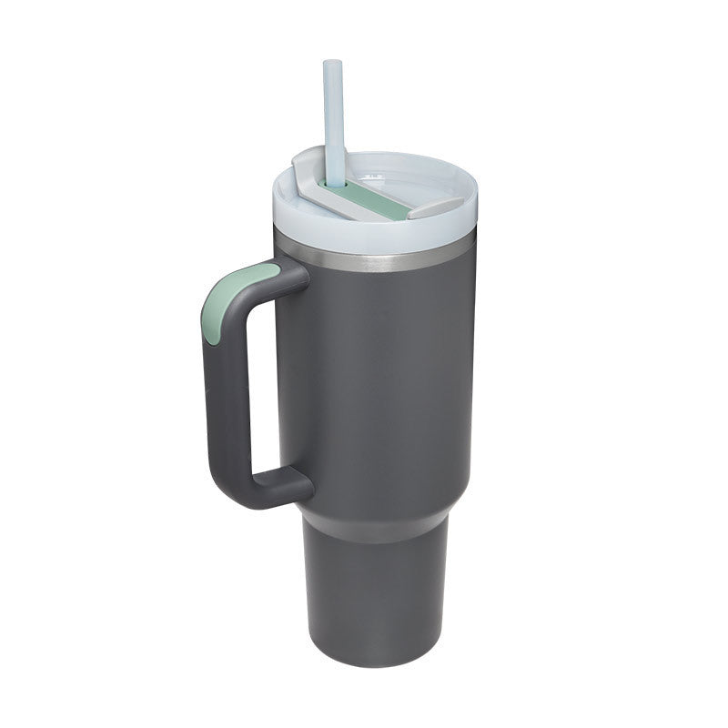 40 Oz Tumbler With Handle Straw Insulated, Stainless Steel S | Other
