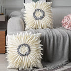 Fashion Modern Style White Throw Pillows Velvet Stitching 3d | Other